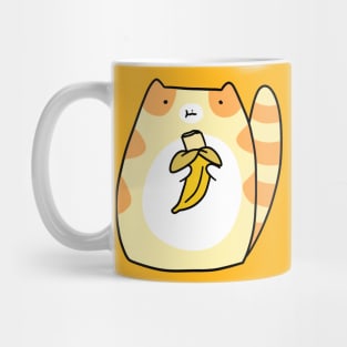 Tabby Cat Eating a Banana Mug